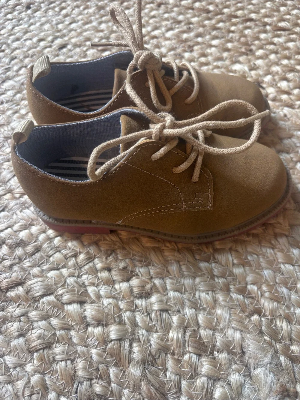 Carter's Little Boys Tan Lace-Up Oxford Shoes